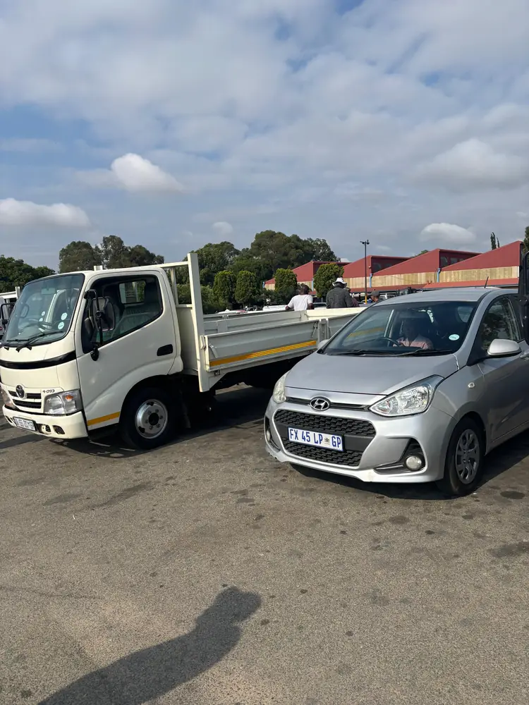 Training truck and training car in the yard